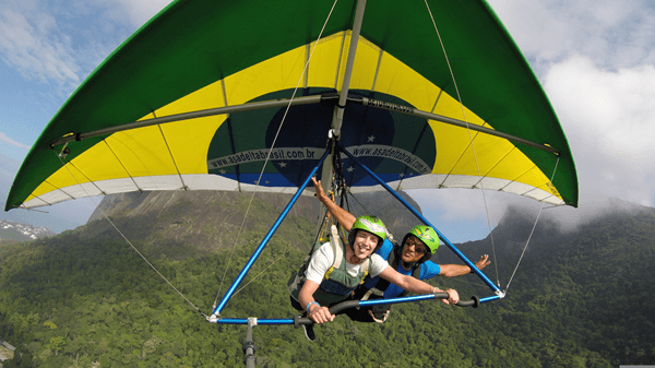 Hang gliding over Rio