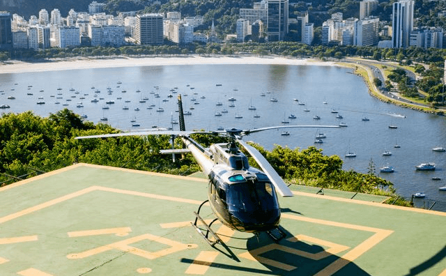 Helicopter flight over Rio